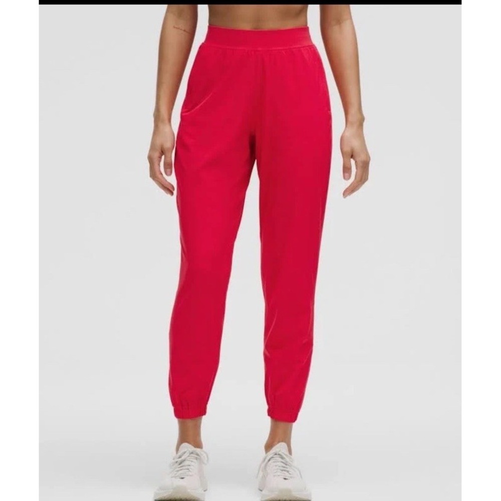 Lululemon Adapted State Jogger Womens 14 Coral Perforated Zip Cuffs (119)